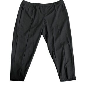 NWT Calvin Klein Front Hem Slit Trouser Pants in Black Sz. 22W